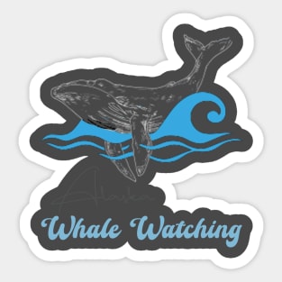 Alaska Whale Watching humpback beluga orca killer whales Sticker